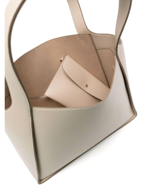 Stella McCartney Natural Logo-studded Faux-leather Tote Bag