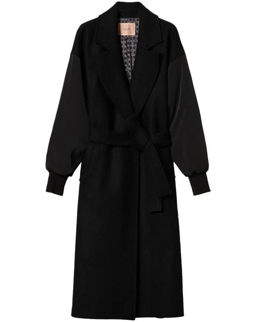 Twinset Black Belted Coat