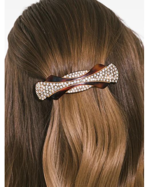 Jennifer Behr Brown Ariane Crystal-Embellished Barrette