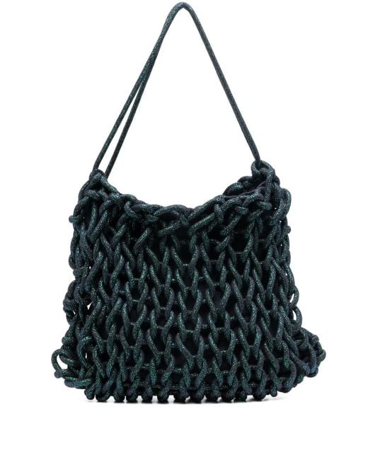 Alienina Black Sara Interwoven Shoulder Bag