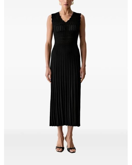 Morgan Black Pleated Midi Dress