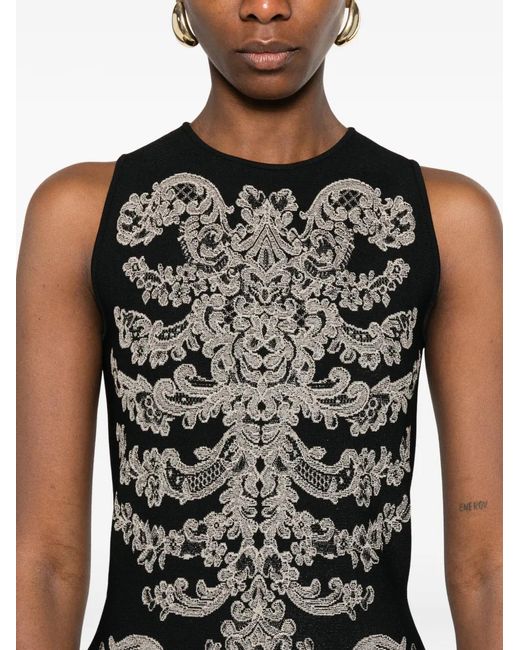 McQueen Black Sleeveless Mini Dress