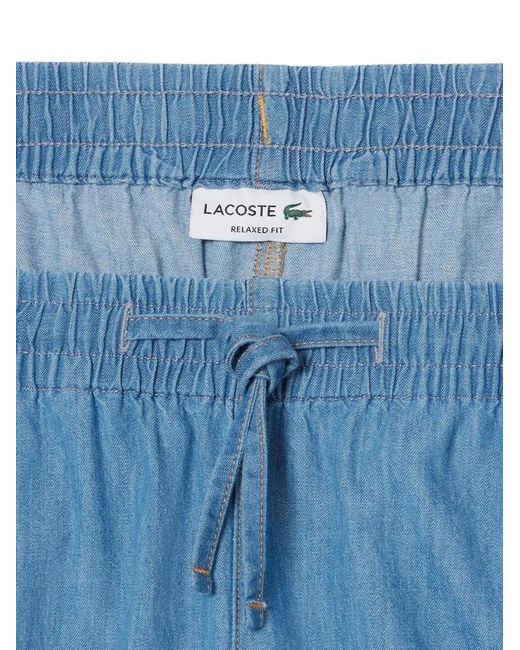 Lacoste Blue Drawstring Elasticated-Waistband Shorts for men