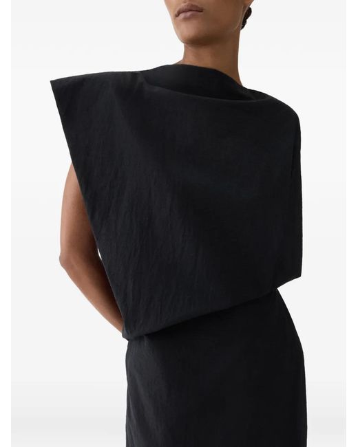 Jacquemus Black La Robe Drap Midi Dress