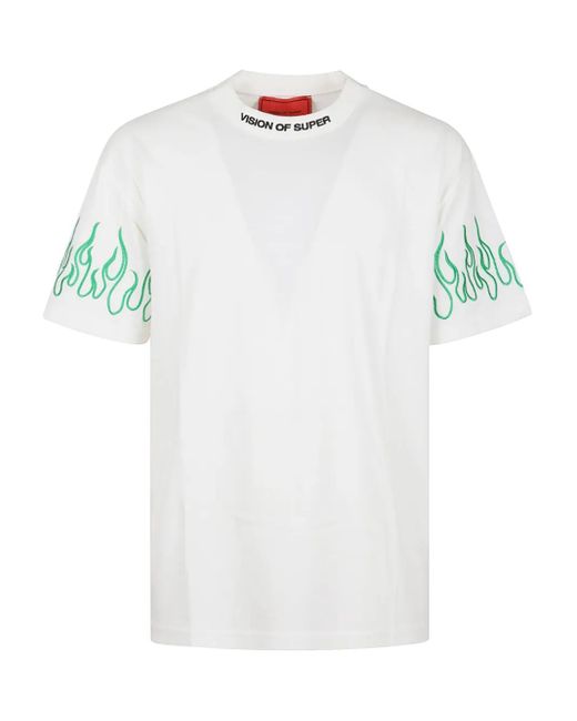 Vision Of Super White Flame-Print T-Shirt for men