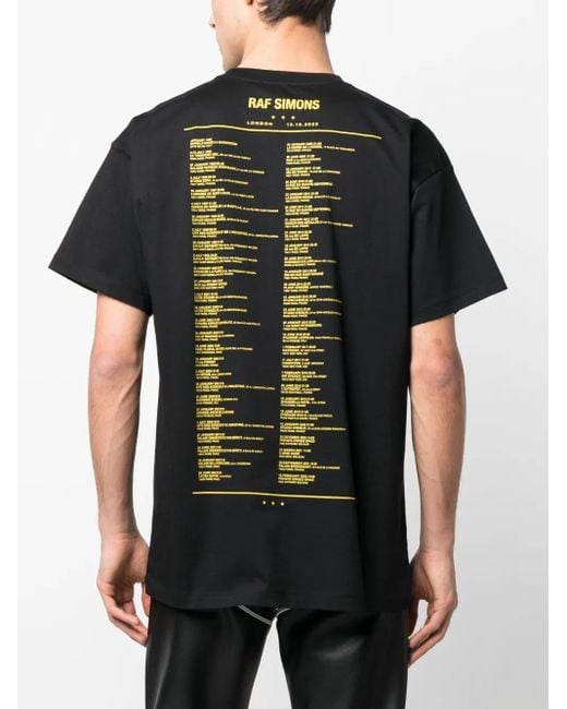 Raf Simons T-Shirt Mit Slogan-Print in Black für Herren