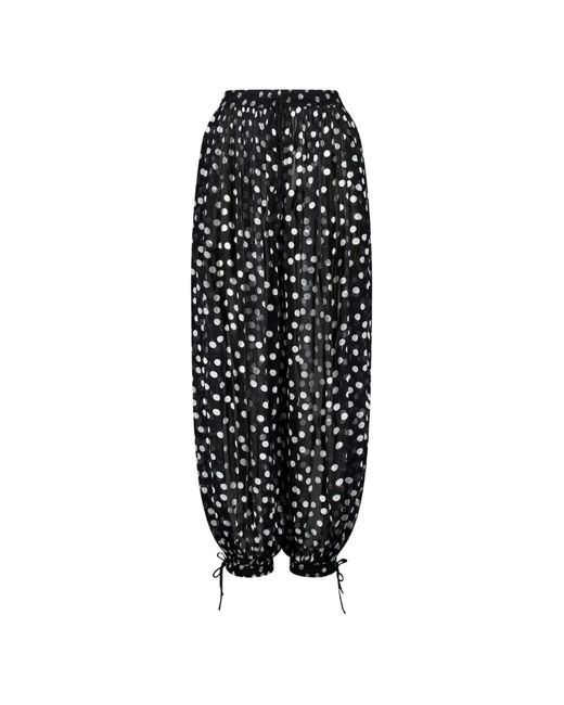Leslie Amon Black Polka-Dot Trousers