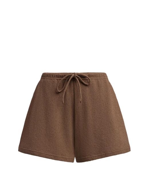 12 STOREEZ Brown Textured Shorts