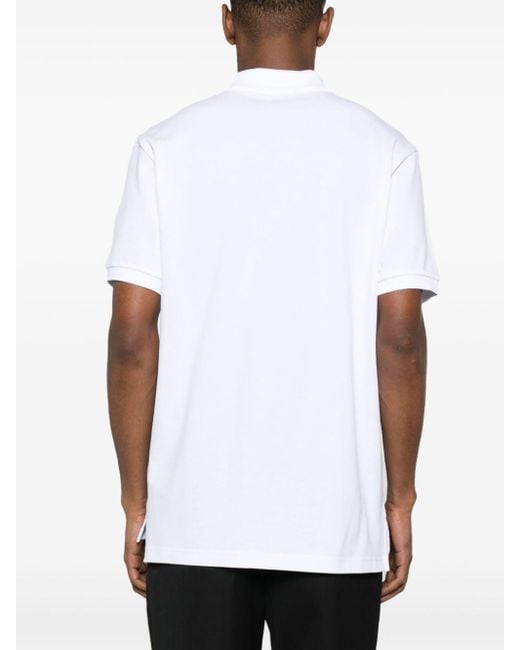 Moschino Poloshirt mit Logo-Patch in White für Herren