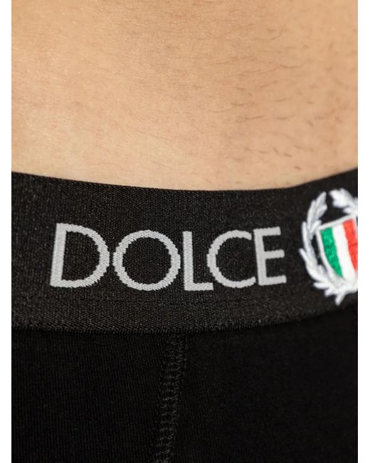 Dolce & Gabbana Black Brando Logo-Waistband Briefs for men