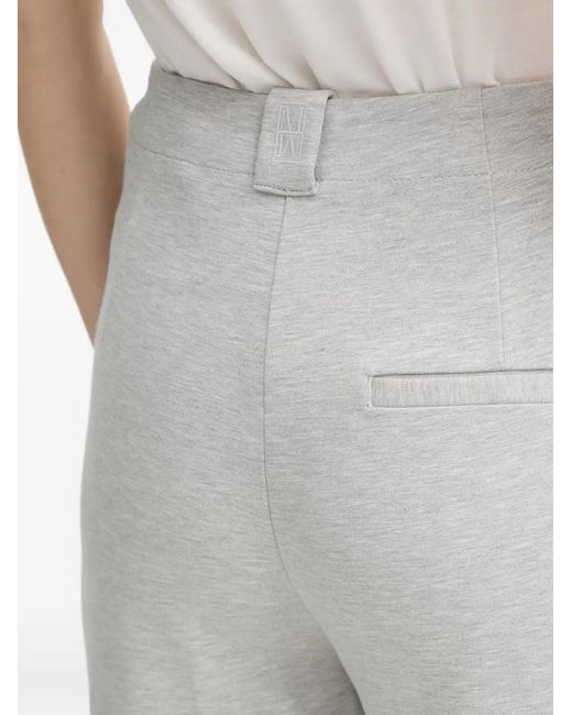 Marc O' Polo Gray Wide-Leg Jersey Trousers