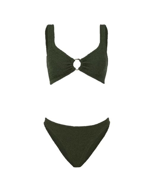 Hunza G Green Julia Hoop-Detail Bikini