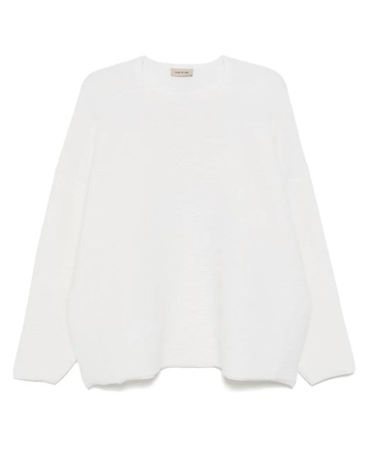 Fear Of God White Ottoman Straight Neck Jumper for men