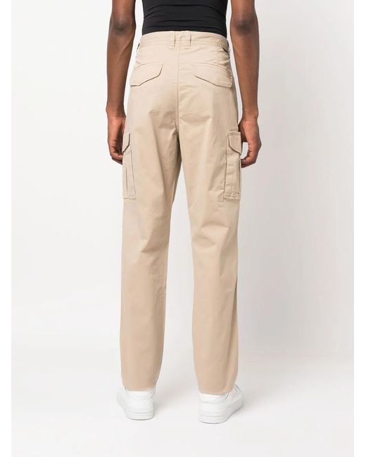 Woolrich Natural Straight-Leg Cargo Trousers for men