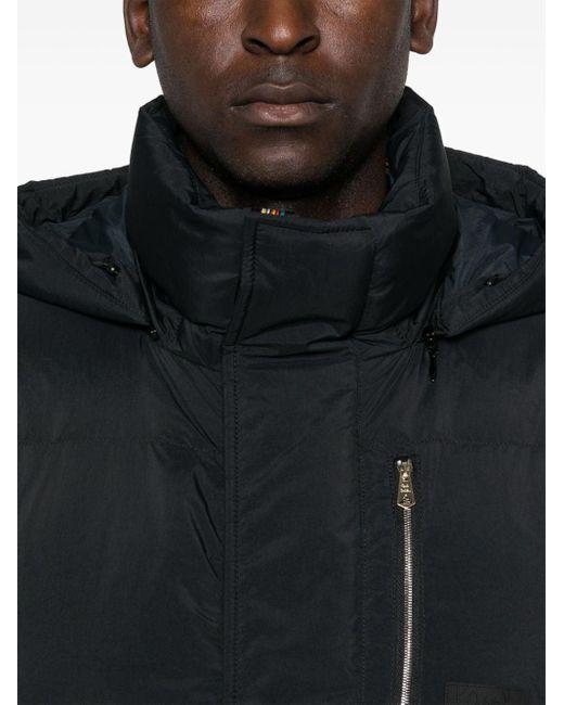 Paul Smith Black Hooded Puffer Jacket for men