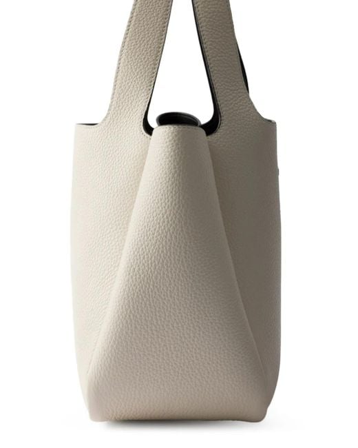 Prada White Small Leather Tote Bag