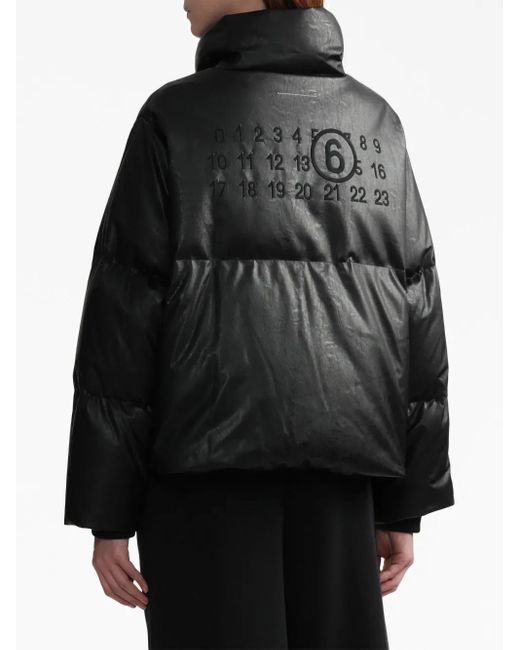 MM6 by Maison Margiela Black High Neck Down Jacket