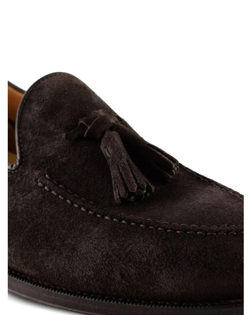 Green George White Tassel Stitching Loafers for men