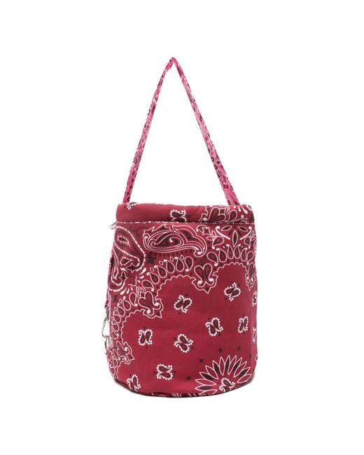 Call it By Your Name Red Bandana-Print Shoulder Bag