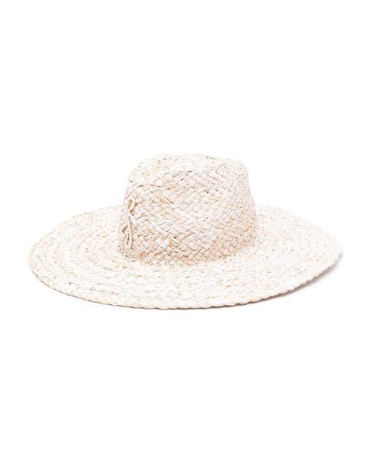 Ruslan Baginskiy White Painted Straw Bucket Hat
