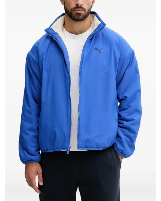 PUMA Blue Zip-Up Fleece Jacket for men