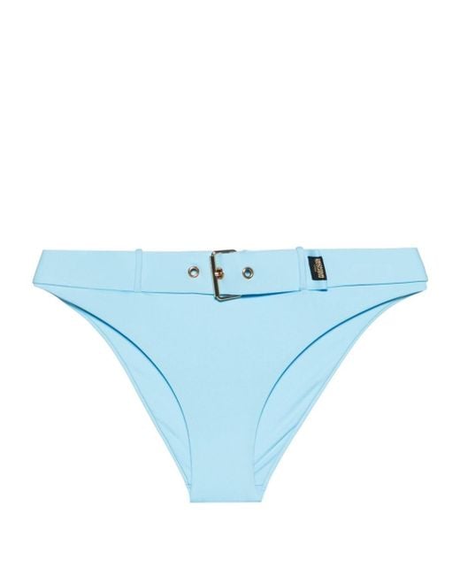 Bas de bikini à taille ceinturée Moschino en coloris Blue