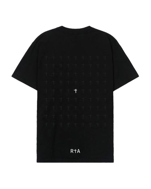 RTA Black T-Shirt Liam À Imprimé Graphique for men