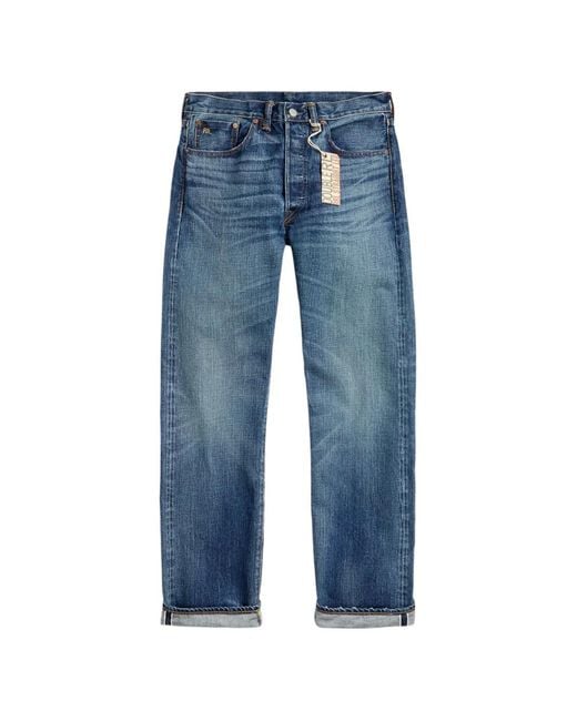 RRL Blue Hillsview Rrl Straight-Leg Selvedge Jeans for men