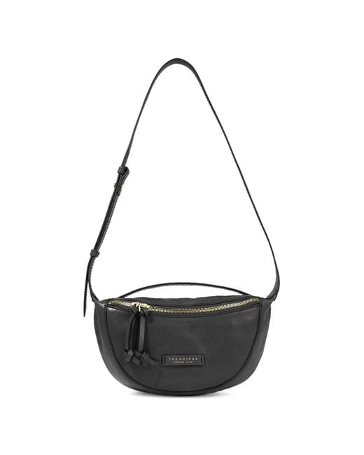 The Bridge Black Small Leather Cross Body Bag