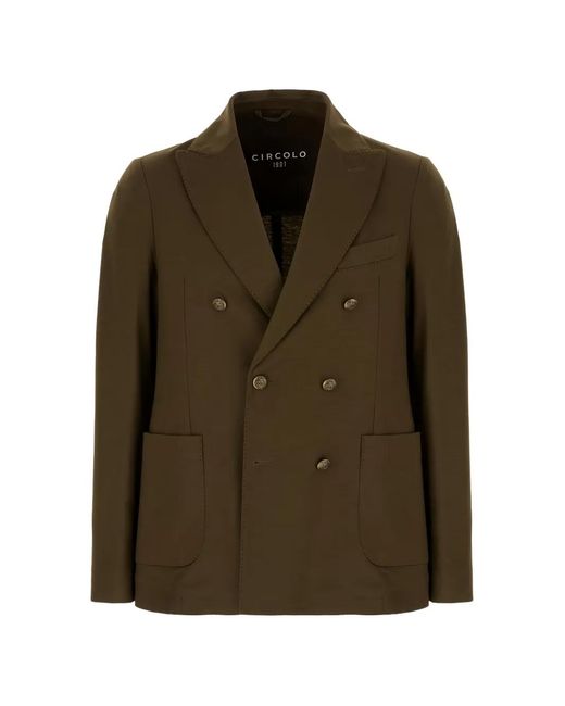 Circolo 1901 Brown Double-Breasted Blazer for men