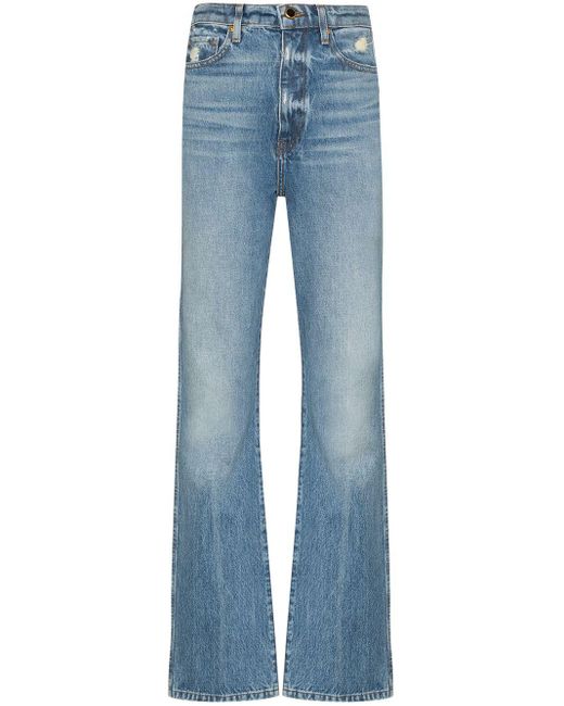 Khaite Denim Danielle Straight Leg Jeans in Blue - Save 11% | Lyst
