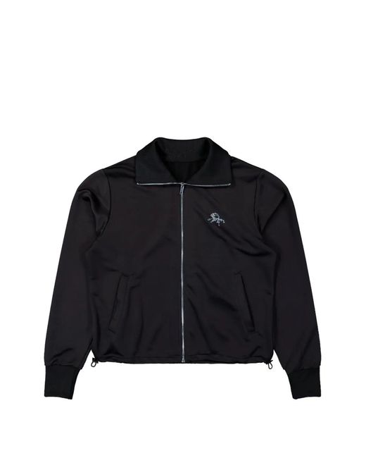 PROTOTYPES Black Rhinestone-Embellished Track Jacket for men