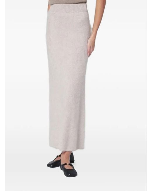 Almada Label White Cashmere Skirt