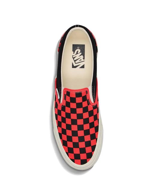 Vans Red Lx Classic Reissue 98 Slip-On Sneakers