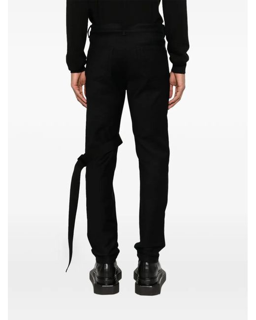 Rick Owens Black Blixa Belted Jeans for men