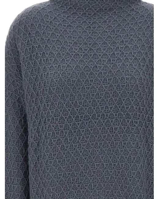 Hemisphere Blue Cable-Knit Sweater
