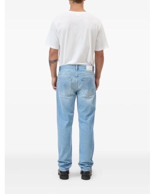 Closed Blue Zip Cotton Jeans for men