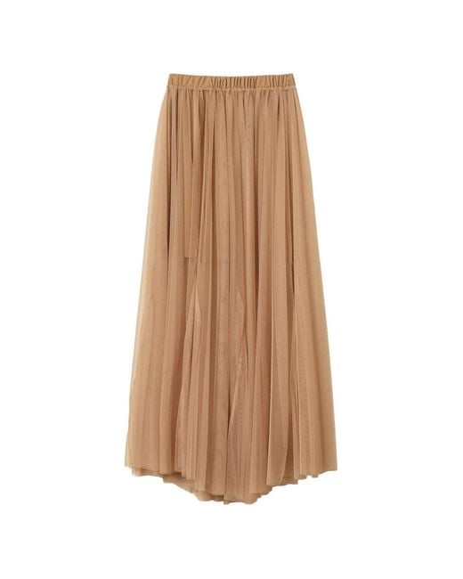 Twinset Natural Long Tulle Skirt