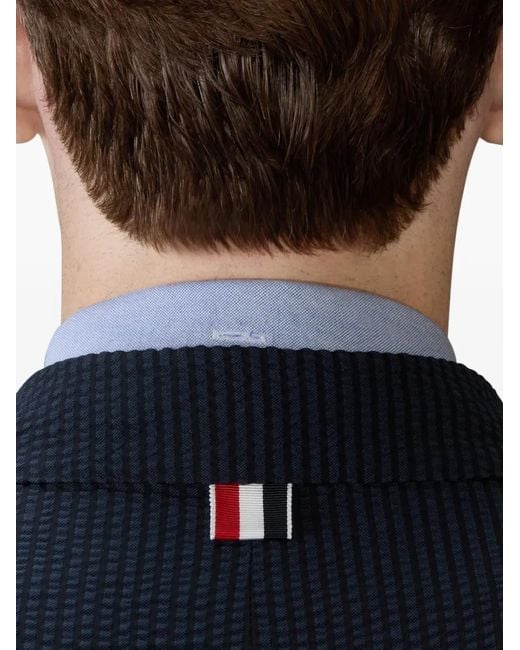 Thom Browne Blue Striped Blazer for men