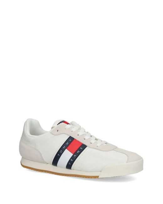 Tommy Hilfiger White Flag Logo Sneakers
