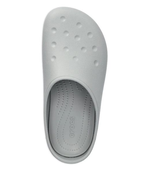 CROCSTM Gray Round-Toe Slides