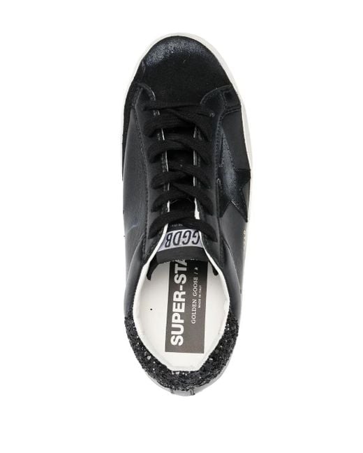 Golden Goose Deluxe Brand Black Super-Star Leather Sneakers