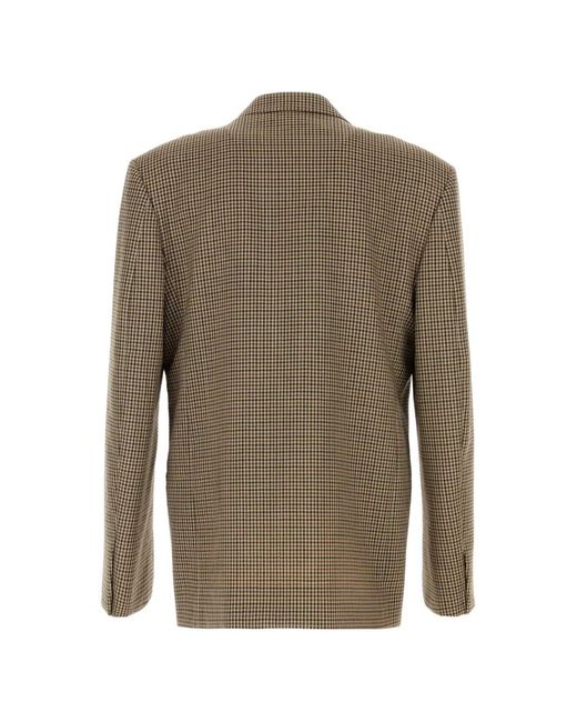 Gucci Green Check-Pattern Embroidered Blazer for men