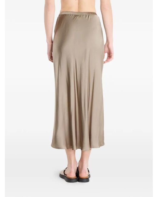 Samsøe & Samsøe Natural Jupe Mi-Longue À Taille Élastiquée