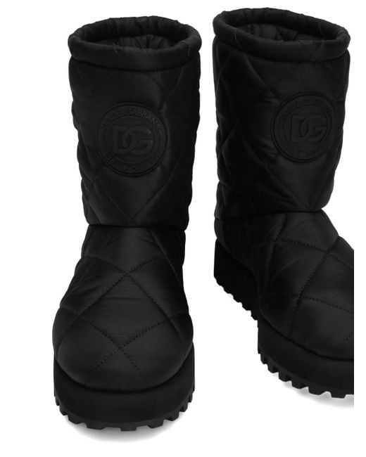 Botines con diseño acolchado Dolce & Gabbana de hombre de color Black