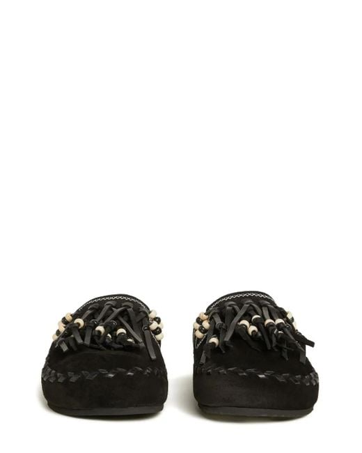 Alanui Black The Journey Suede Mules for men