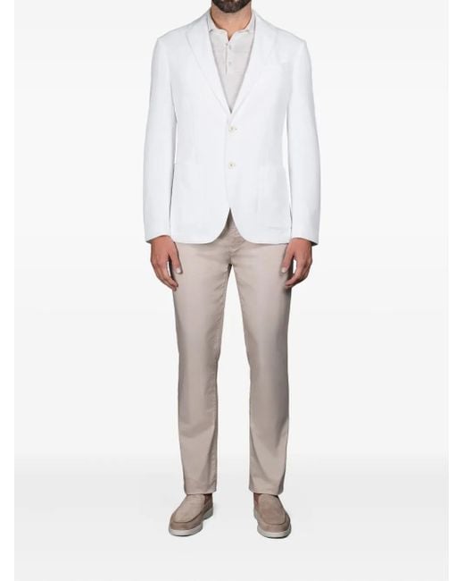 Moorer Gray Single-Breasted Blazer for men