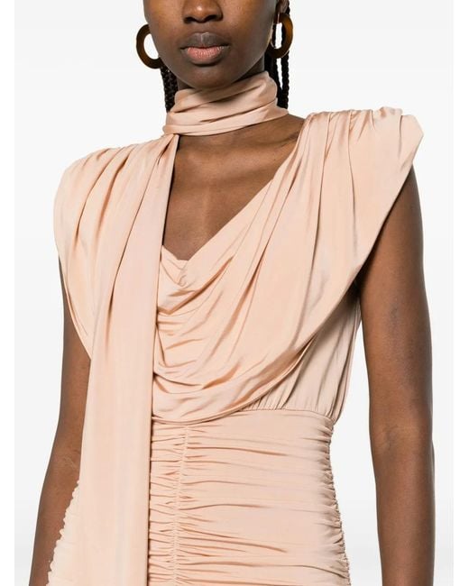 Gestuz White Robe Longue Gzlaily À Design Drapé