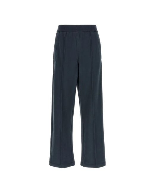 Brunello Cucinelli Blue Front-Stitch Track Pants