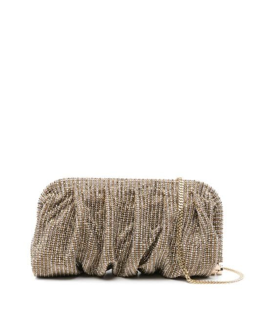 Benedetta Bruzziches Gray Clutch mit Perlen